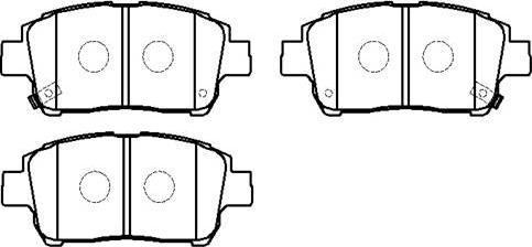 HSB Gold HP5019 - Комплект спирачно феродо, дискови спирачки vvparts.bg