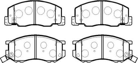 HSB Gold HP5082 - Комплект спирачно феродо, дискови спирачки vvparts.bg