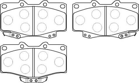 HSB Gold HP5036 - Комплект спирачно феродо, дискови спирачки vvparts.bg