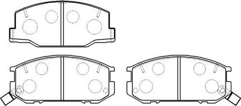 HSB Gold HP5038 - Комплект спирачно феродо, дискови спирачки vvparts.bg