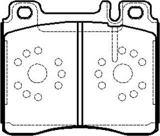 HSB Gold HP5028 - Комплект спирачно феродо, дискови спирачки vvparts.bg