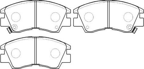 HSB Gold HP5022 - Комплект спирачно феродо, дискови спирачки vvparts.bg