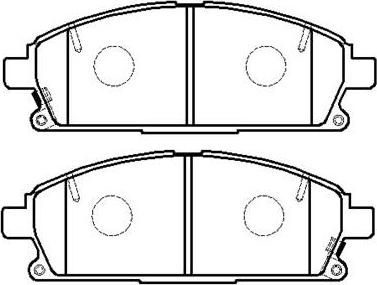 HITEC H 983 - Комплект спирачно феродо, дискови спирачки vvparts.bg