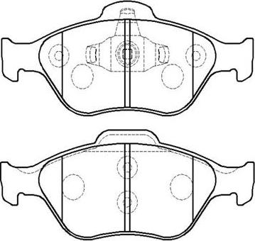 MOPROD MBP1261 - Комплект спирачно феродо, дискови спирачки vvparts.bg