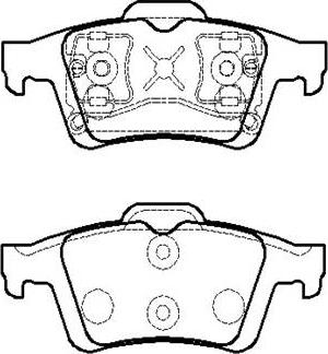 HSB Gold HP5142 - Комплект спирачно феродо, дискови спирачки vvparts.bg