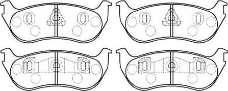 HSB Gold HP5160 - Комплект спирачно феродо, дискови спирачки vvparts.bg