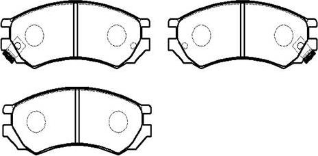 HSB Gold HP5102 - Комплект спирачно феродо, дискови спирачки vvparts.bg