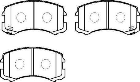 HSB Gold HP5183 - Комплект спирачно феродо, дискови спирачки vvparts.bg