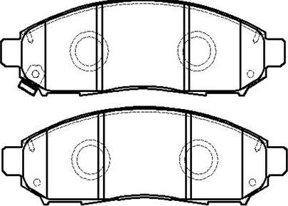 HSB Gold HP5173 - Комплект спирачно феродо, дискови спирачки vvparts.bg