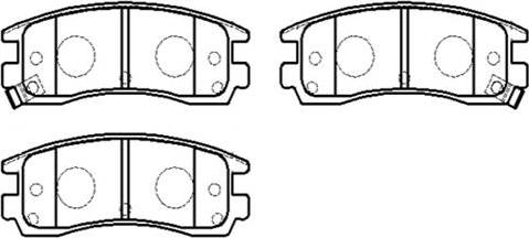 HSB Gold HP5216 - Комплект спирачно феродо, дискови спирачки vvparts.bg