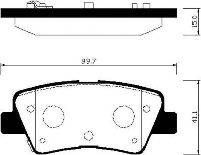 Key Parts KBP2370 - Комплект спирачно феродо, дискови спирачки vvparts.bg