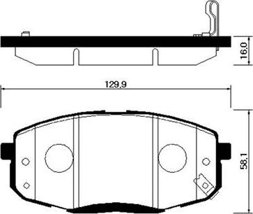 Akebono ACT1397 - Комплект спирачно феродо, дискови спирачки vvparts.bg