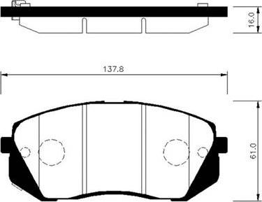 HSB Gold HP0048 - Комплект спирачно феродо, дискови спирачки vvparts.bg