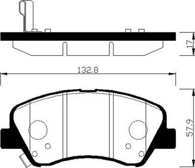 HSB Gold HP0047 - Комплект спирачно феродо, дискови спирачки vvparts.bg