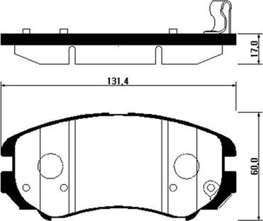 HSB Gold HP0009 - Комплект спирачно феродо, дискови спирачки vvparts.bg