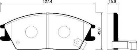 Koreastar KBPH-004 - Комплект спирачно феродо, дискови спирачки vvparts.bg