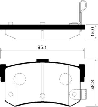 BENDIX 572123 - Комплект спирачно феродо, дискови спирачки vvparts.bg