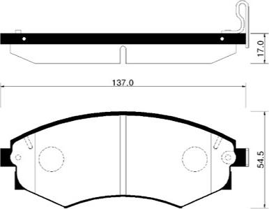 HSB Gold HP0006 - Комплект спирачно феродо, дискови спирачки vvparts.bg