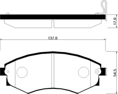 HSB Gold HP0003 - Комплект спирачно феродо, дискови спирачки vvparts.bg