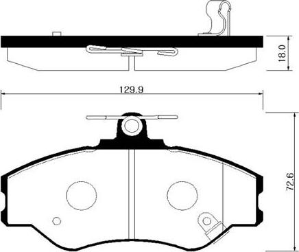 BOSCH 986AB1201 - Комплект спирачно феродо, дискови спирачки vvparts.bg