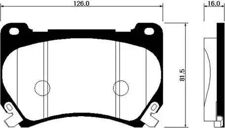 Koreastar KBPH-096 - Комплект спирачно феродо, дискови спирачки vvparts.bg