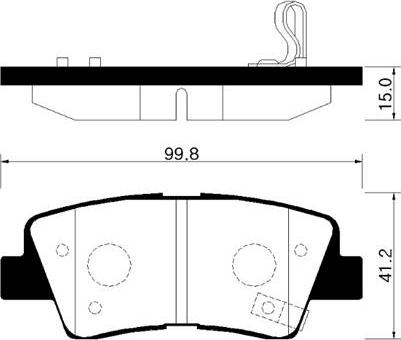 AISIN BPHY-2008 - Комплект спирачно феродо, дискови спирачки vvparts.bg