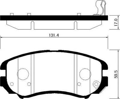 BOSCH 986TB2933 - Комплект спирачно феродо, дискови спирачки vvparts.bg