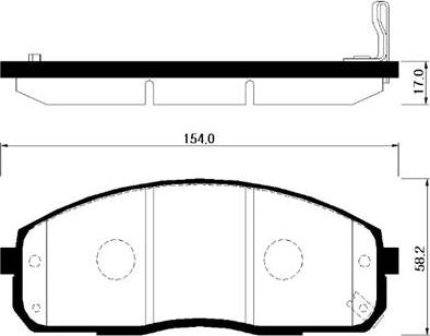 HSB Gold HP0029 - Комплект спирачно феродо, дискови спирачки vvparts.bg