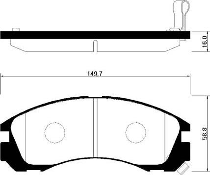 HSB Gold HP0025 - Комплект спирачно феродо, дискови спирачки vvparts.bg