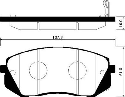 Triscan FDB 10022 - Комплект спирачно феродо, дискови спирачки vvparts.bg