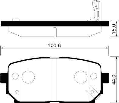 HSB Gold HP1041 - Комплект спирачно феродо, дискови спирачки vvparts.bg