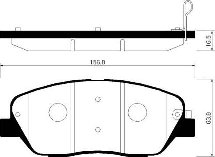 DODA 1070120015 - Комплект спирачно феродо, дискови спирачки vvparts.bg