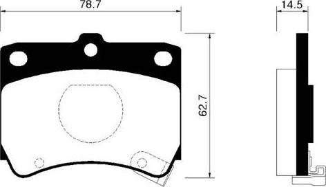 WWA 21355 - Комплект спирачно феродо, дискови спирачки vvparts.bg