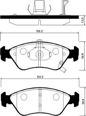 Remsa 2648.02 - Комплект спирачно феродо, дискови спирачки vvparts.bg