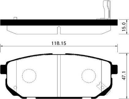 HELLA 355010871 - Комплект спирачно феродо, дискови спирачки vvparts.bg