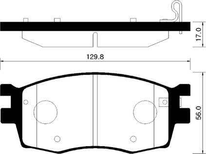 HSB Gold HP1034 - Комплект спирачно феродо, дискови спирачки vvparts.bg