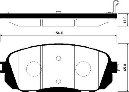 HSB Gold HP1036 - Комплект спирачно феродо, дискови спирачки vvparts.bg