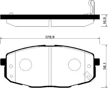 HSB Gold HP1020 - Комплект спирачно феродо, дискови спирачки vvparts.bg