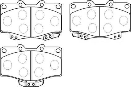 HSB Gold HP8494 - Комплект спирачно феродо, дискови спирачки vvparts.bg