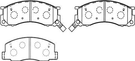 HSB Gold HP8490 - Комплект спирачно феродо, дискови спирачки vvparts.bg