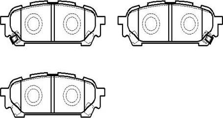 HSB Gold HP8424 - Комплект спирачно феродо, дискови спирачки vvparts.bg