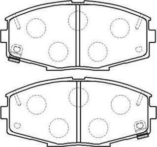 HSB Gold HP8509 - Комплект спирачно феродо, дискови спирачки vvparts.bg