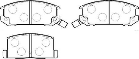 HSB Gold HP8502 - Комплект спирачно феродо, дискови спирачки vvparts.bg