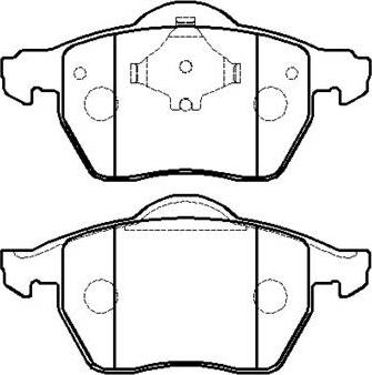 HSB Gold HP8010 - Комплект спирачно феродо, дискови спирачки vvparts.bg