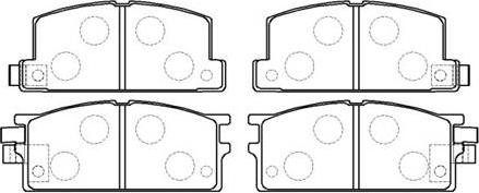 HSB Gold HP8193 - Комплект спирачно феродо, дискови спирачки vvparts.bg