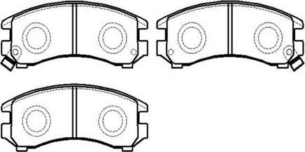 HSB Gold HP8353 - Комплект спирачно феродо, дискови спирачки vvparts.bg