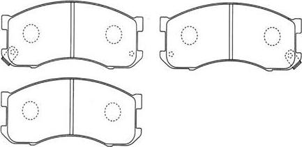 HSB Gold HP8261 - Комплект спирачно феродо, дискови спирачки vvparts.bg