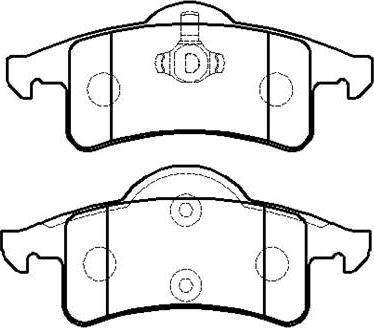 HSB Gold HP8211 - Комплект спирачно феродо, дискови спирачки vvparts.bg