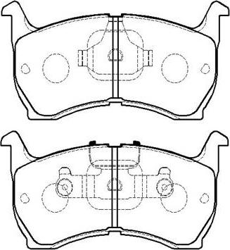 HSB Gold HP8236 - Комплект спирачно феродо, дискови спирачки vvparts.bg