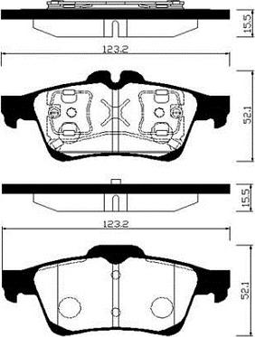 Alanko 10300707 - Комплект спирачно феродо, дискови спирачки vvparts.bg